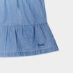 Robe aspect jean à volants coton denim bleach bébé fille