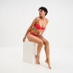 Soutien-gorge push-up padd&eacute; dentelle rouge femme