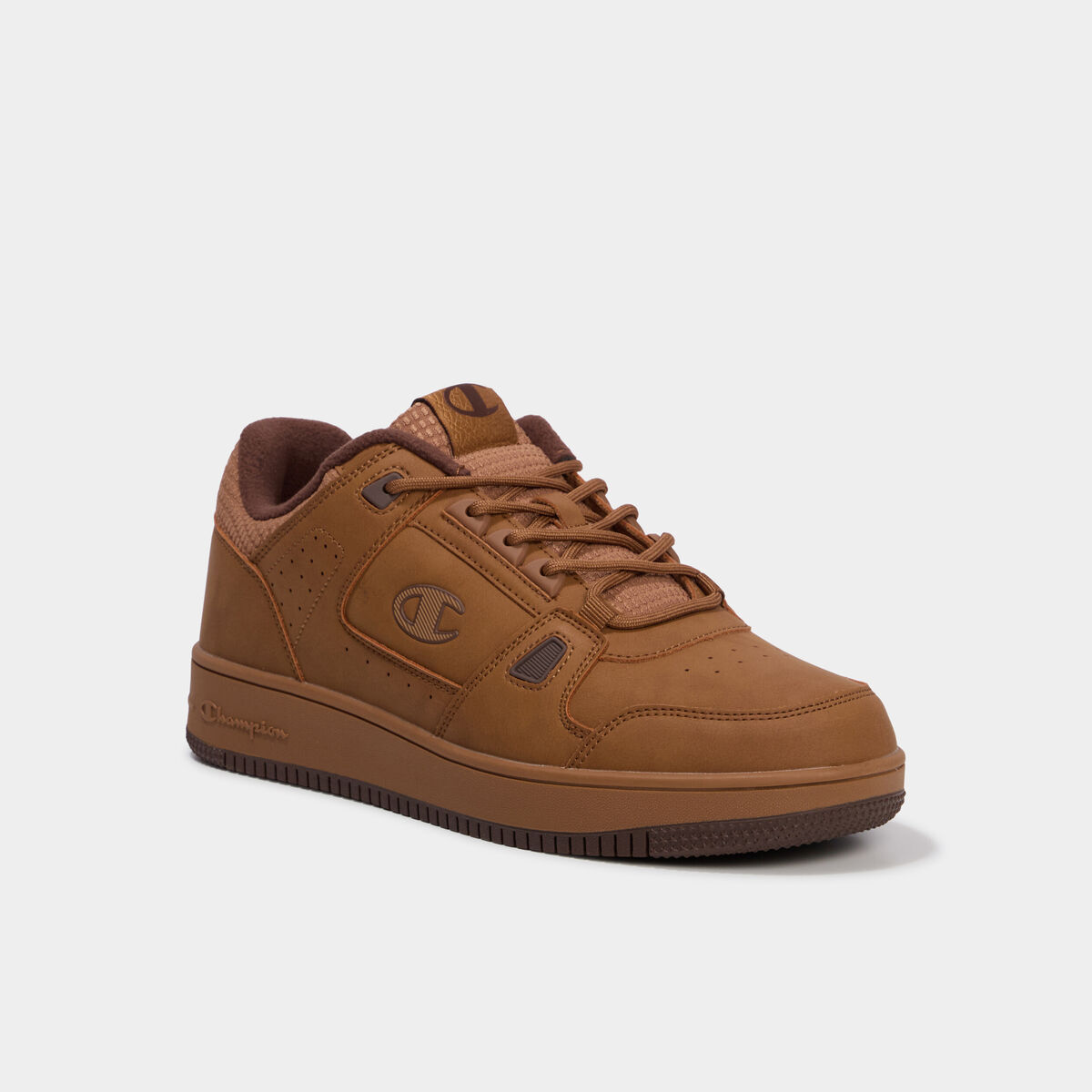 Baskets &agrave; lacets Champion RD18 COMB camel homme