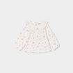 T-shirt col claudine broderie anglaise ecru bébé fille