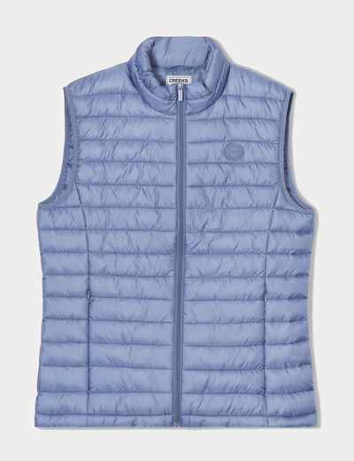 Doudoune légère déperlante sans manches bleu gris homme