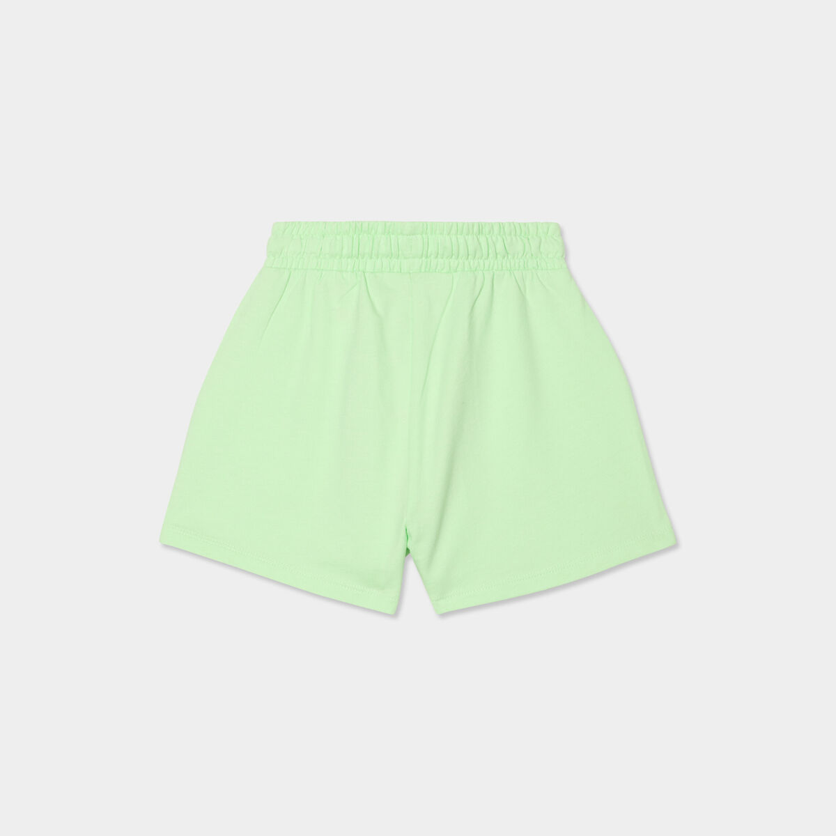 Short de jogging taille &eacute;lastiqu&eacute;e vert clair fille