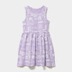 Robe patineuse sans manches coton parme fille