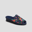 Chaussons mules compensés multicolore femme