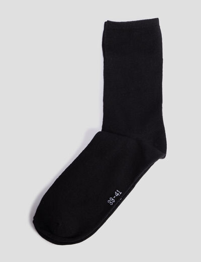 Lot 10 paires chaussettes noir femme