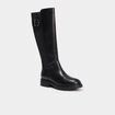 Bottes en cuir avec boucles noir femme