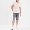 Bermuda regular en jean denim gris homme
