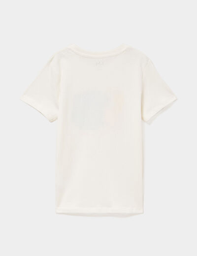 Ensemble pyjama short et t-shirt coton blanc gar&ccedil;on