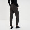 Pantalon jogging 7/8&egrave;me gris fonc&eacute; femme