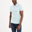 Polo manches courtes bords contrastés bleu pastel homme