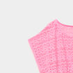 Robe de plage ajour&eacute;e rose fluo fille