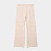 Pantalon effet gaufr&eacute; fluide beige femme