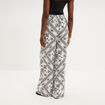 Pantalon large taille &eacute;lastiqu&eacute;e blanc femme