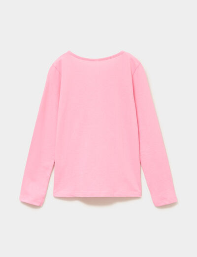 Ensemble pyjama t-shirt pantalon coton rose fille