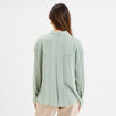 Chemise manches longues vert kaki femme