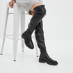 Bottes cuissardes semelle chunky noir femme