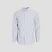 Chemise droite imprimée manches longues blanc homme