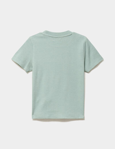 Ensemble pyjama short et t-shirt textur&eacute; vert pastel gar&ccedil;on