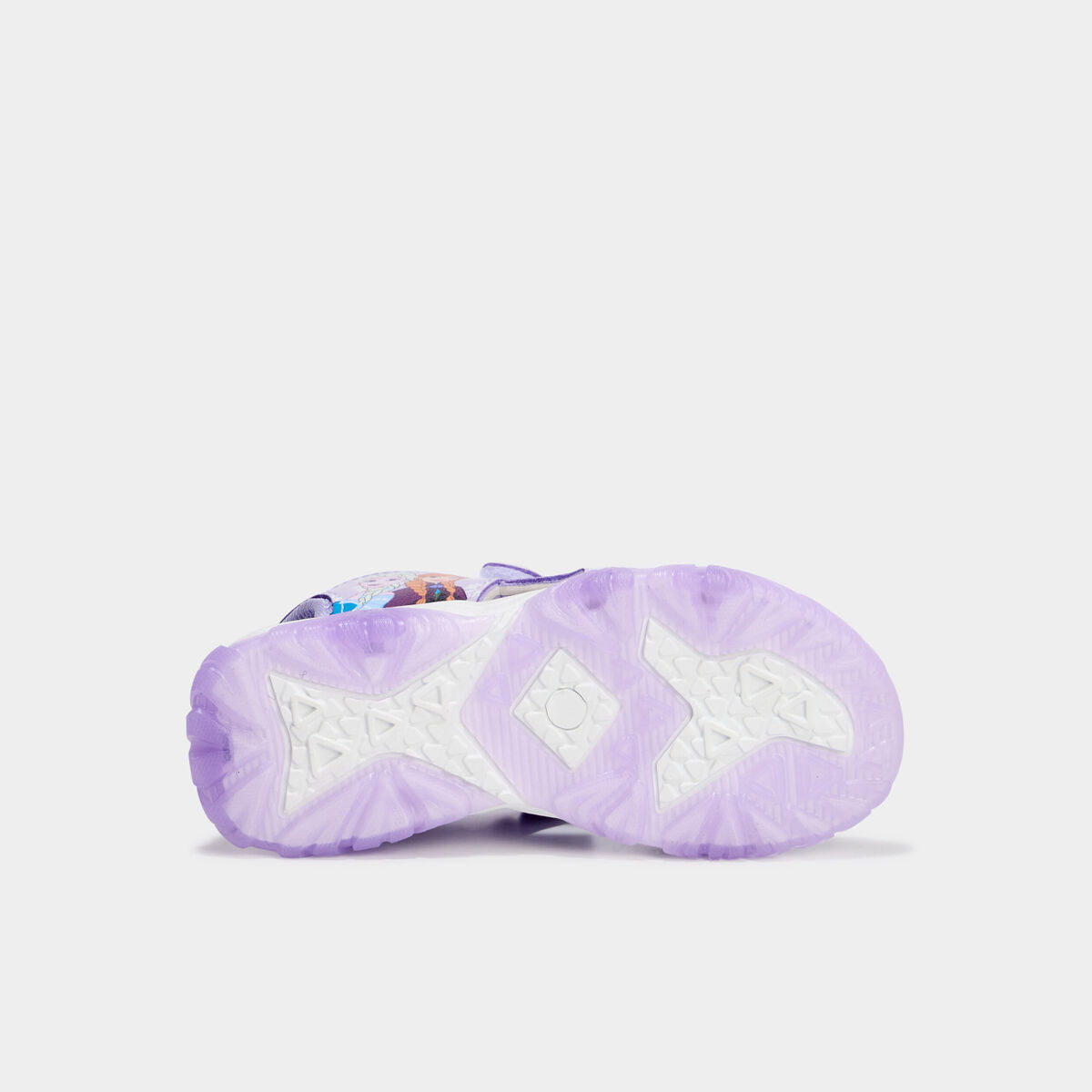 Sandales semelle lumineuse Reine neiges violet fille