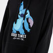 Sweat hoodie oversize &agrave; capuche Stitch noir femme