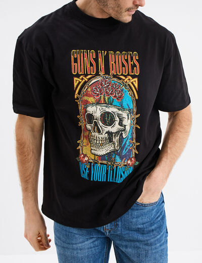 T-shirt manches courtes Guns N' Roses noir homme