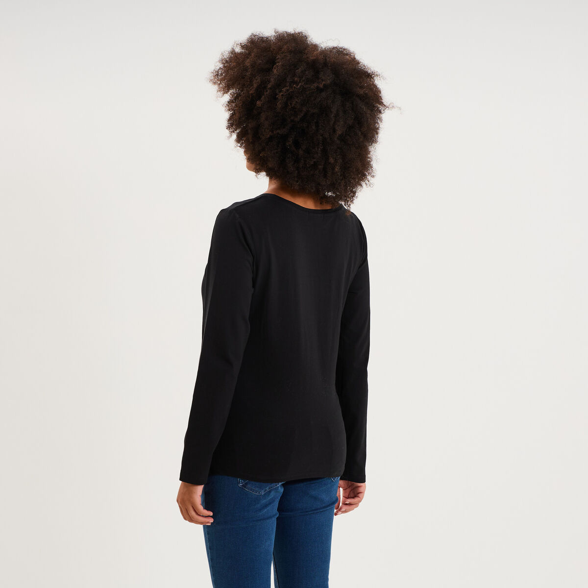 T-shirt allaitement manches longues noir femme maternit&eacute;
