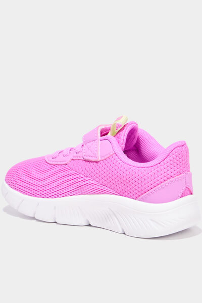 Baskets running scratchs Puma Flexfocus rose framboise fille
