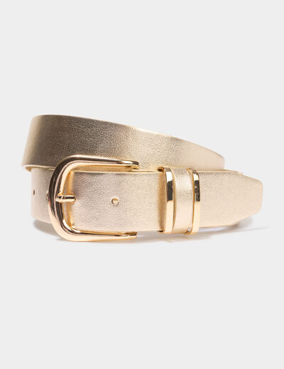 Ceinture avec boucle couleur or femme