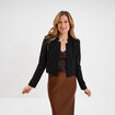 Veste boléro doublée stretch noir femme