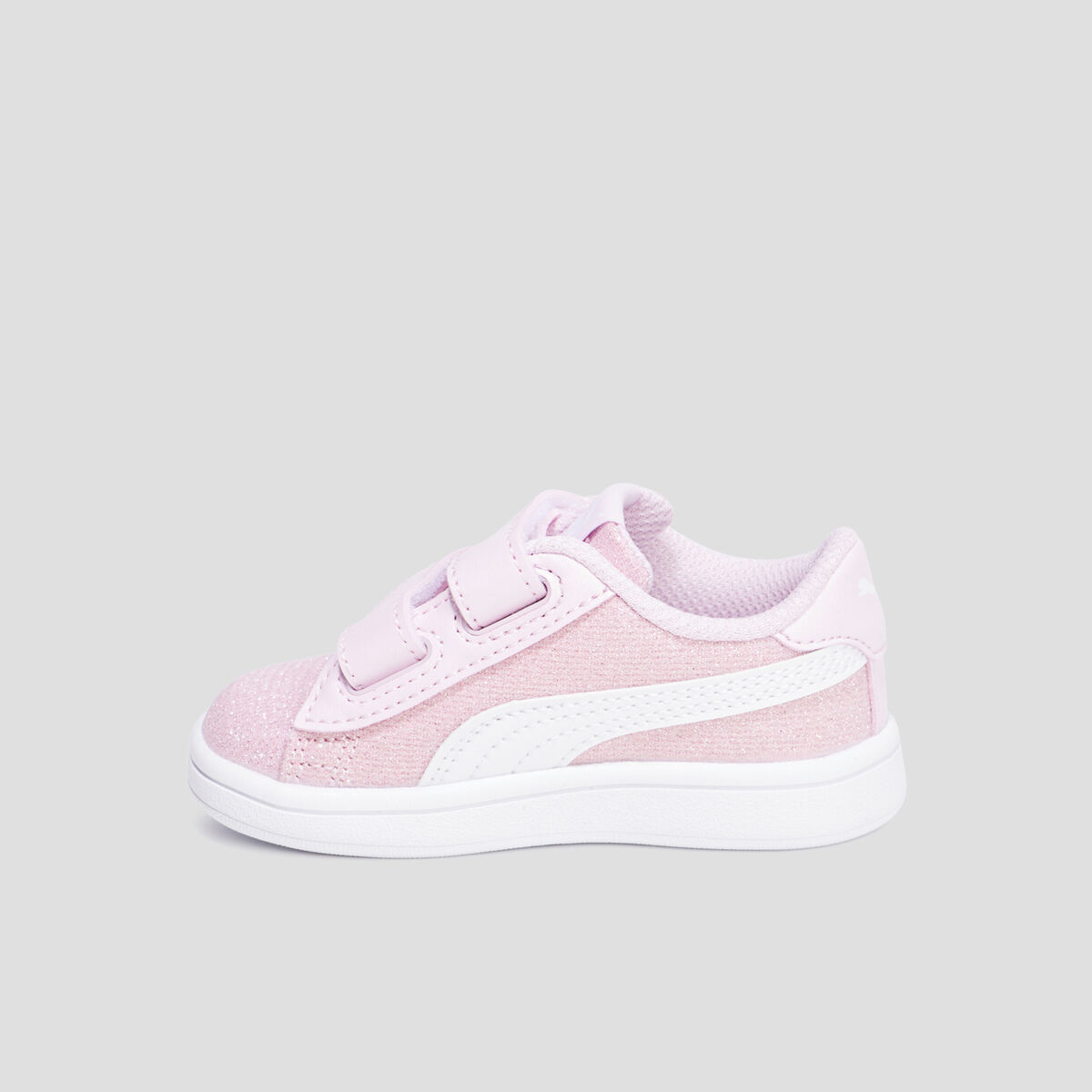 Tennis basses pailletées Puma Smash rose bébé fille