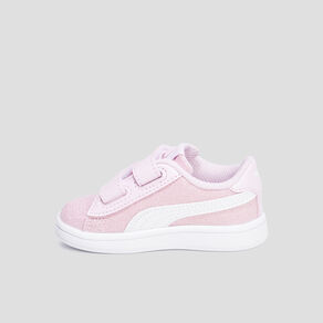 Tennis basses pailletées Puma Smash rose bébé fille