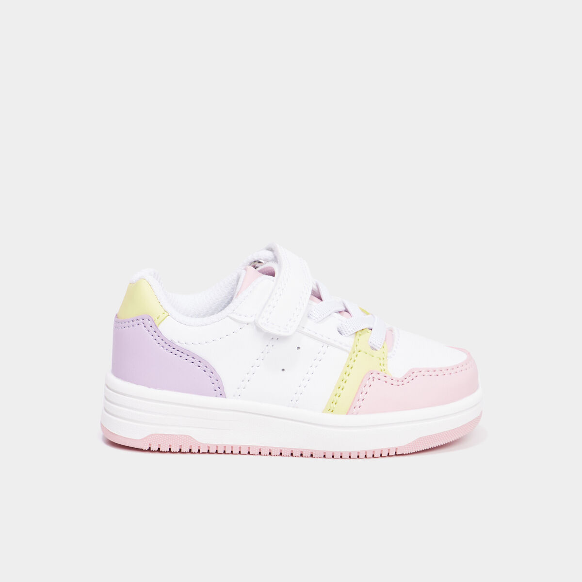Tennis basses &agrave; scratchs multicolore b&eacute;b&eacute; fille