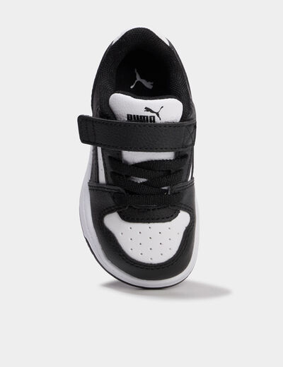 Baskets &agrave; scratchs Puma Rebound Slam noir b&eacute;b&eacute; gar&ccedil;on