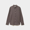 Chemise manches longues coton taupe homme
