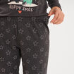 Ensemble pyjama No&euml;l 2 pi&egrave;ces gris fonc&eacute; femme