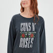 Sweat col rond Guns N' Roses noir femme