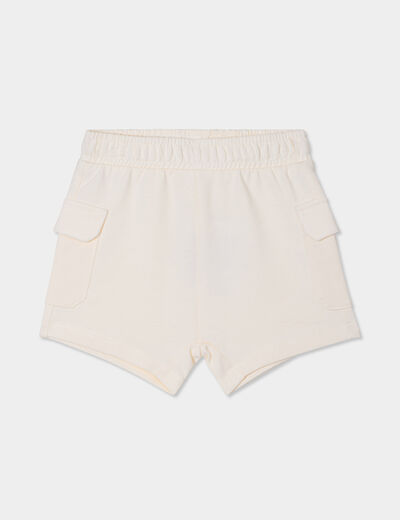Short avec poches côtés ecru bébé garçon