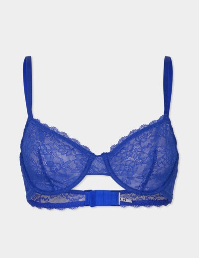 Soutien-gorge emboîtant dentelle bleu electrique femme
