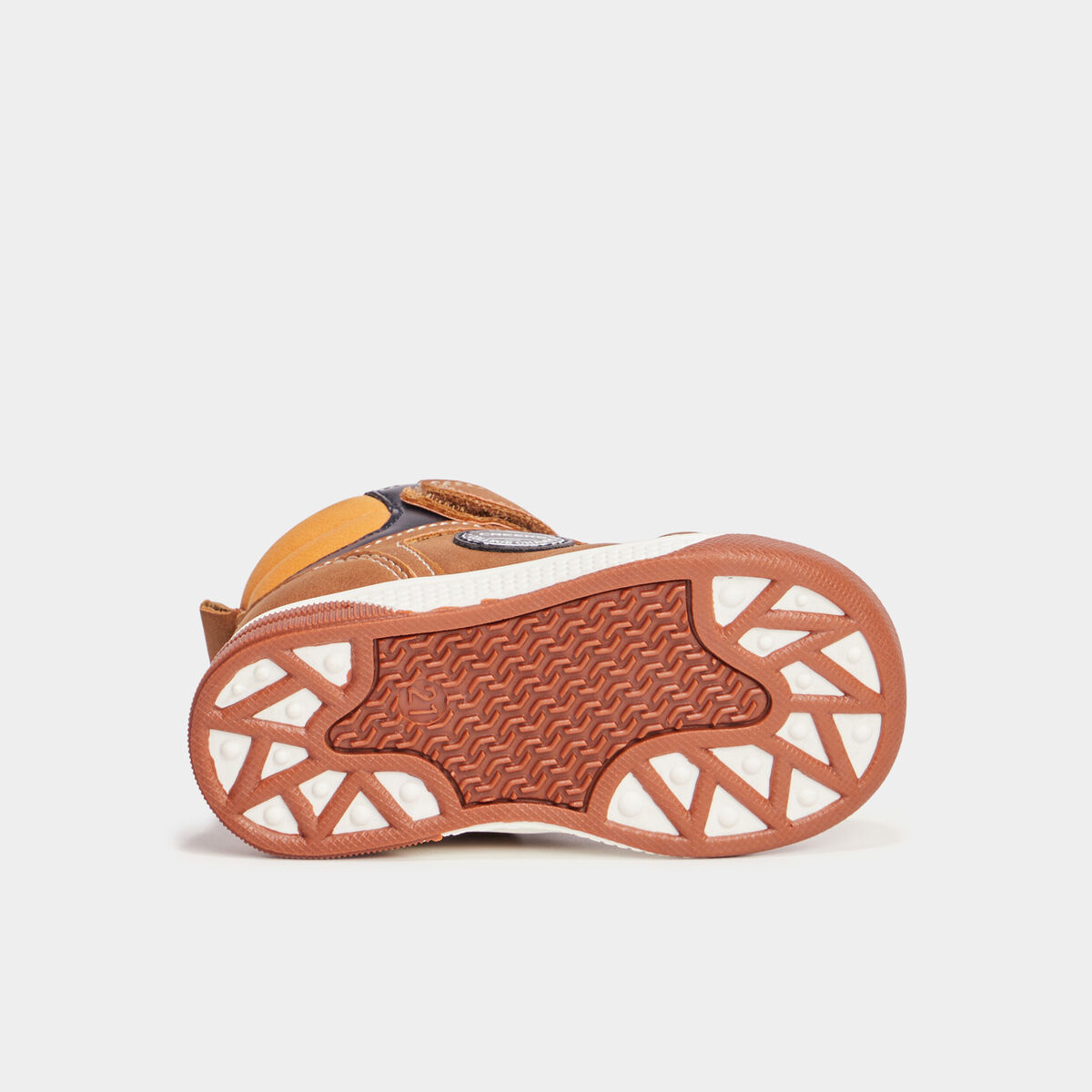 Baskets montantes doubl&eacute;es Creeks marron b&eacute;b&eacute; gar&ccedil;on