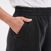 Short de jogging en molleton noir femme