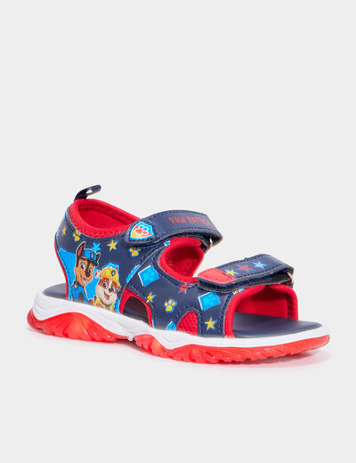 Sandales semelles lumineuses Paw Patrol bleu marine garçon
