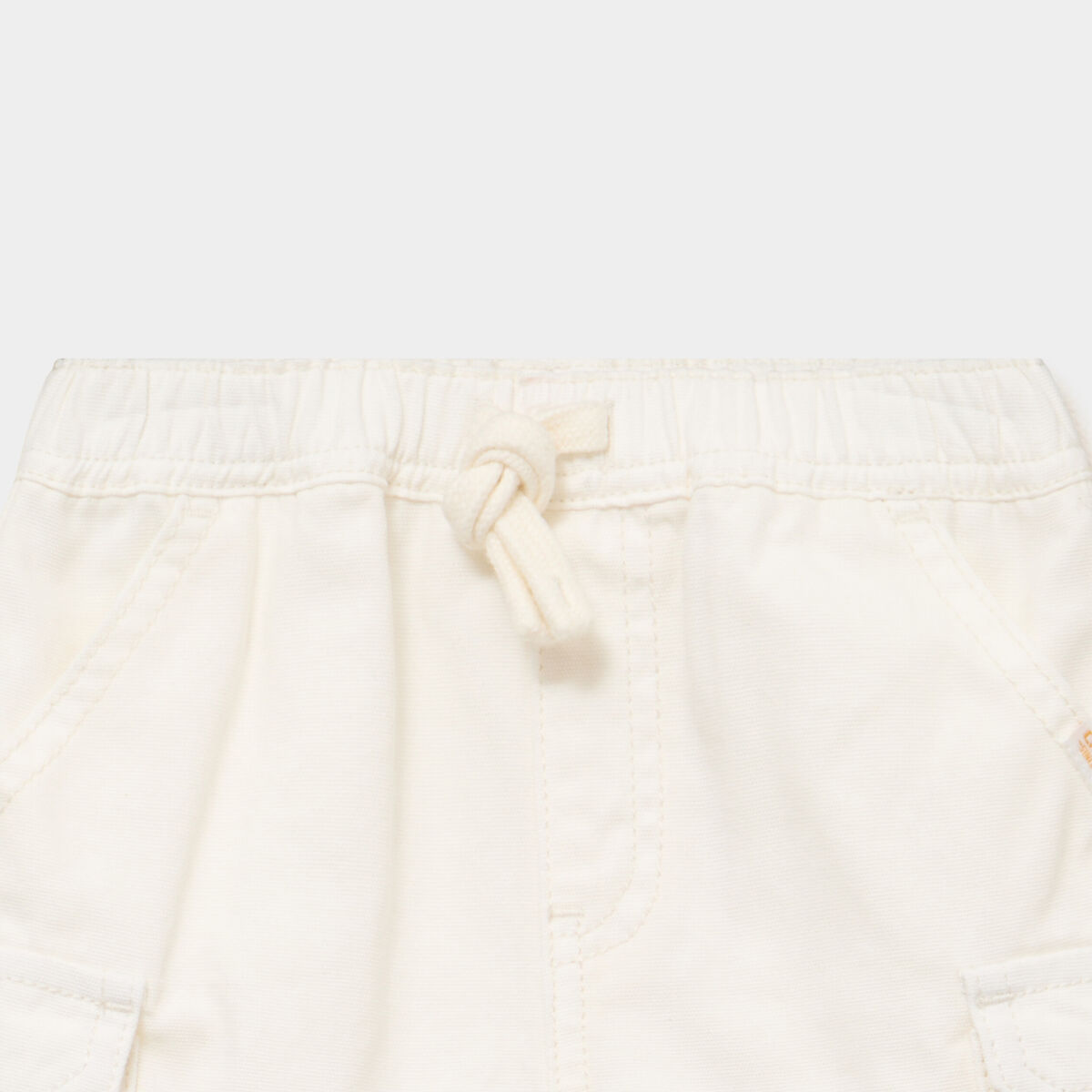 Bermuda cargo coton ecru b&eacute;b&eacute; gar&ccedil;on