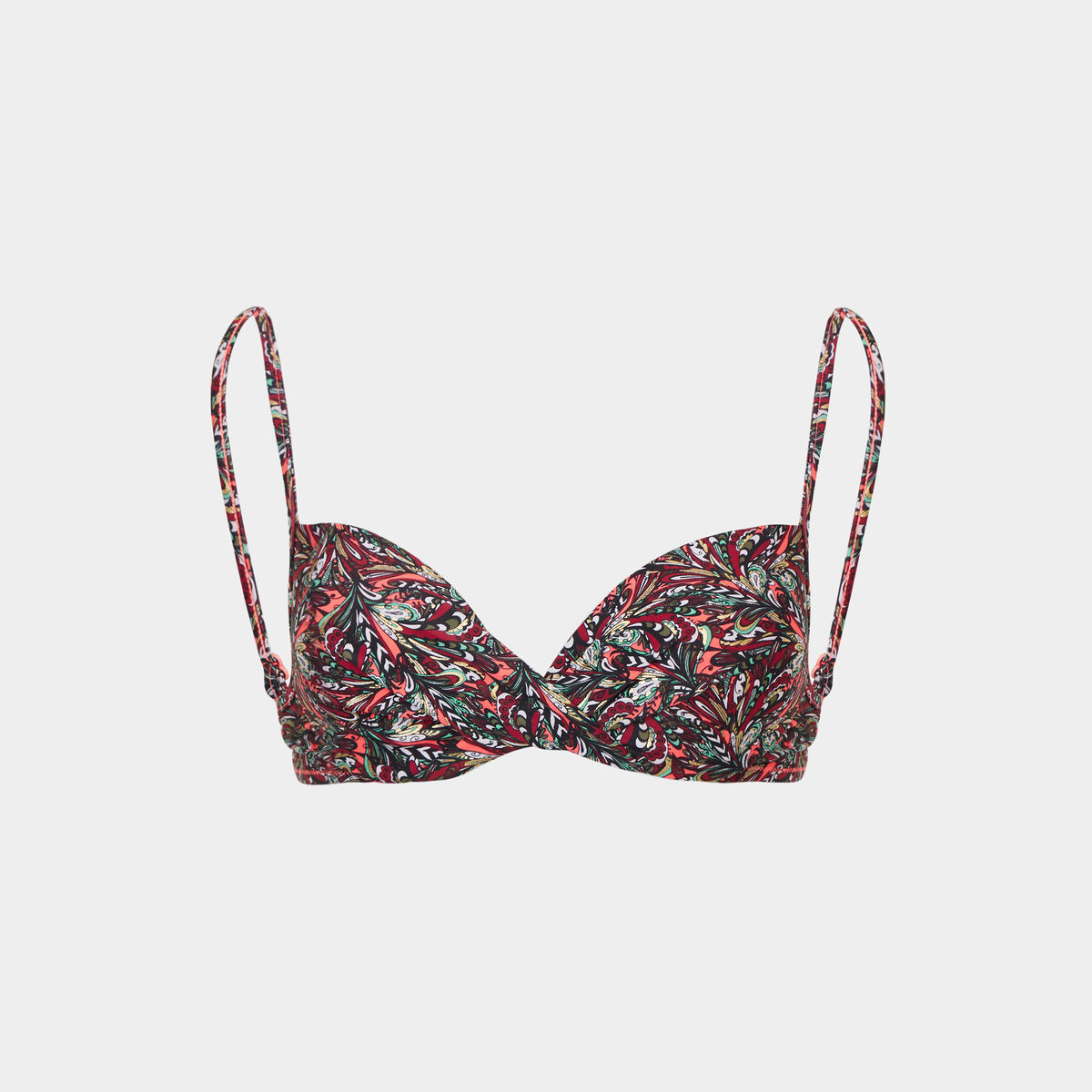 Haut de maillot push up coordonable multicolore femme