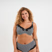 Soutien-gorge corbeille microfibre noir femme grande taille