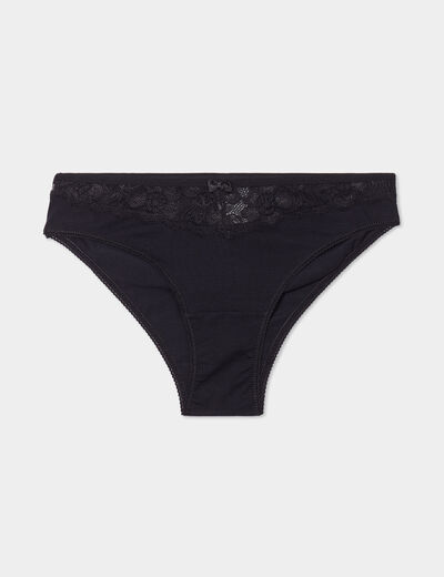 Culotte en coton noir femme