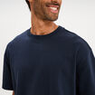 T-shirt col rond droit relax fit bleu marine homme