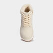 Bottines avec d&eacute;tails fausse fourrure creme fille