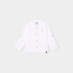 Chemise col mao en gaze de coton blanc b&eacute;b&eacute; gar&ccedil;on