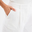 Short large avec pinces blanc femme