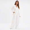 Veste blazer droite blanc femme